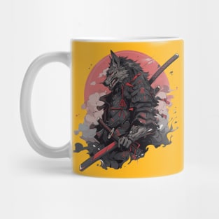 samurai wolf Mug